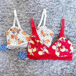 NWT Free People Orange Lemon Bralette Fruit